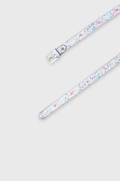 Girls Sky Floral Leather Belt