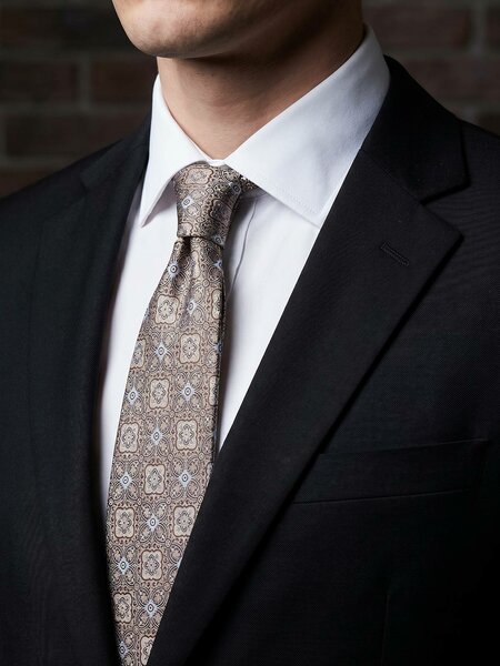 Light Brown Designer Self Tie (TIE-1881)