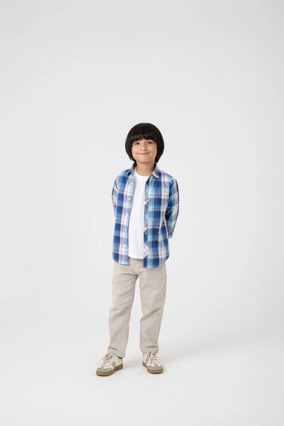 Boys Color Trail Check Shirt