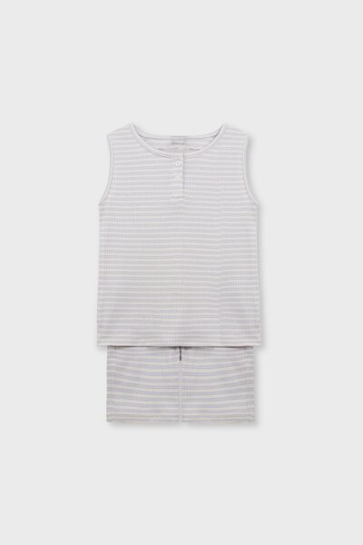 Girls Sky Blue Henley Co-ord Set