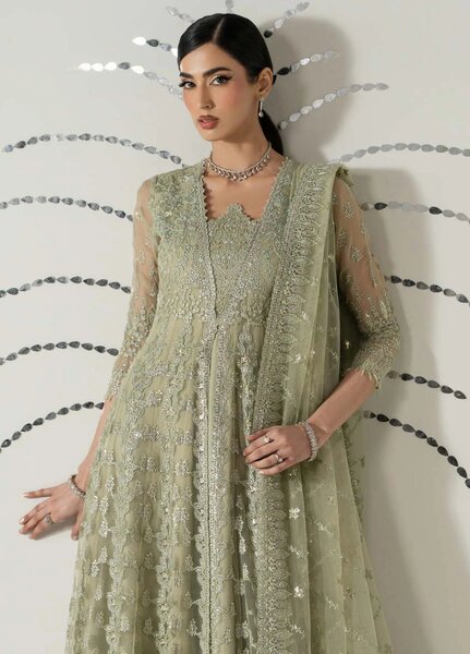 Shehnai by Lavish Premium Unstitched Embroidered Organza 3 Piece Suit LVP26USO SH-02 GULBAHAR - Wedding Collection