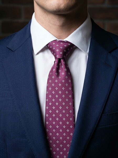 Purple Designer Self Tie (TIE-1842)
