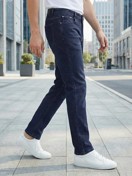 Mid Blue Indigo Straight Fit Imported Jeans 54