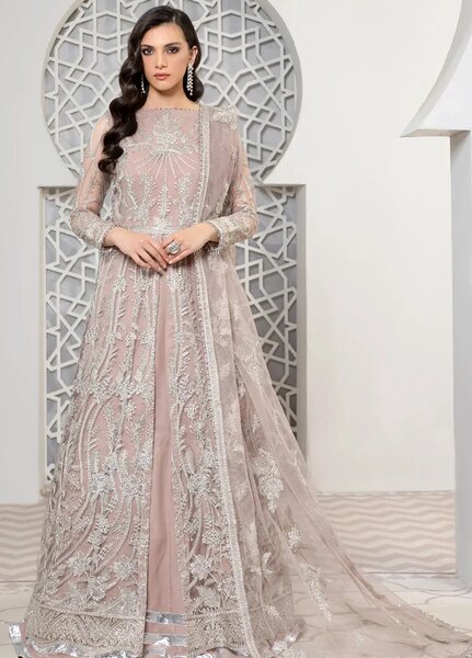 Pareesia by Zarif Embroidered  Suits Unstitched 3 Piece ZR25UF ZP 01 ROSE GOLD - Luxury Collection
