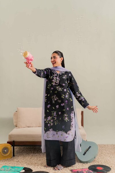Opaline - 3Pc Printkari Suit