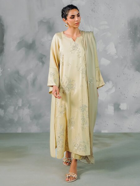 BISCOTTI BLISS - 2pcs Khaddi Silk Ensemble