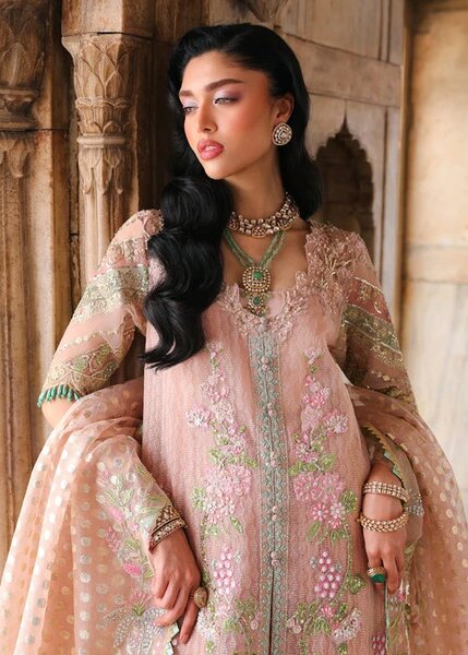 Saira Shakira Unstitched Embroidered Organza 3 Piece Suit SSR26UW Zinnia - Wedding Collection