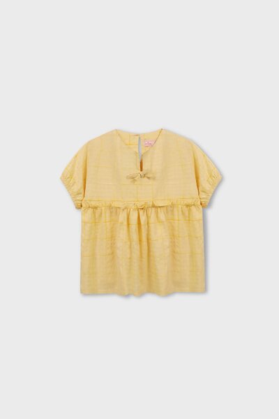 Yellow Gingham Cotton Top
