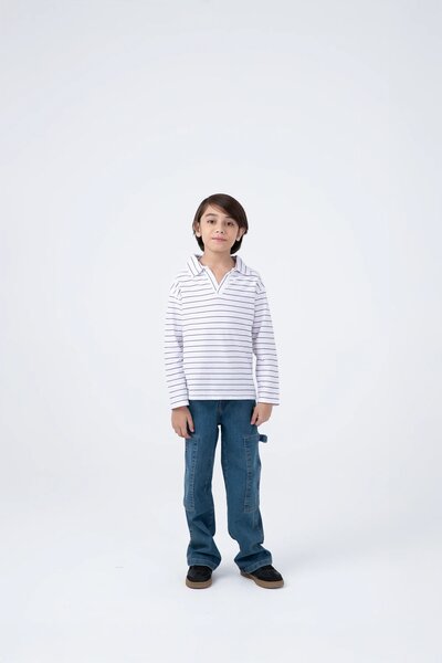 Striped Drop Shoulder Tee