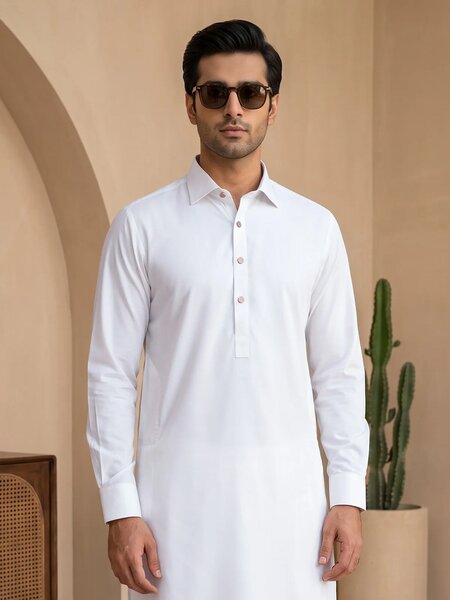 Off White Designer Shalwar Kameez (SK-773)