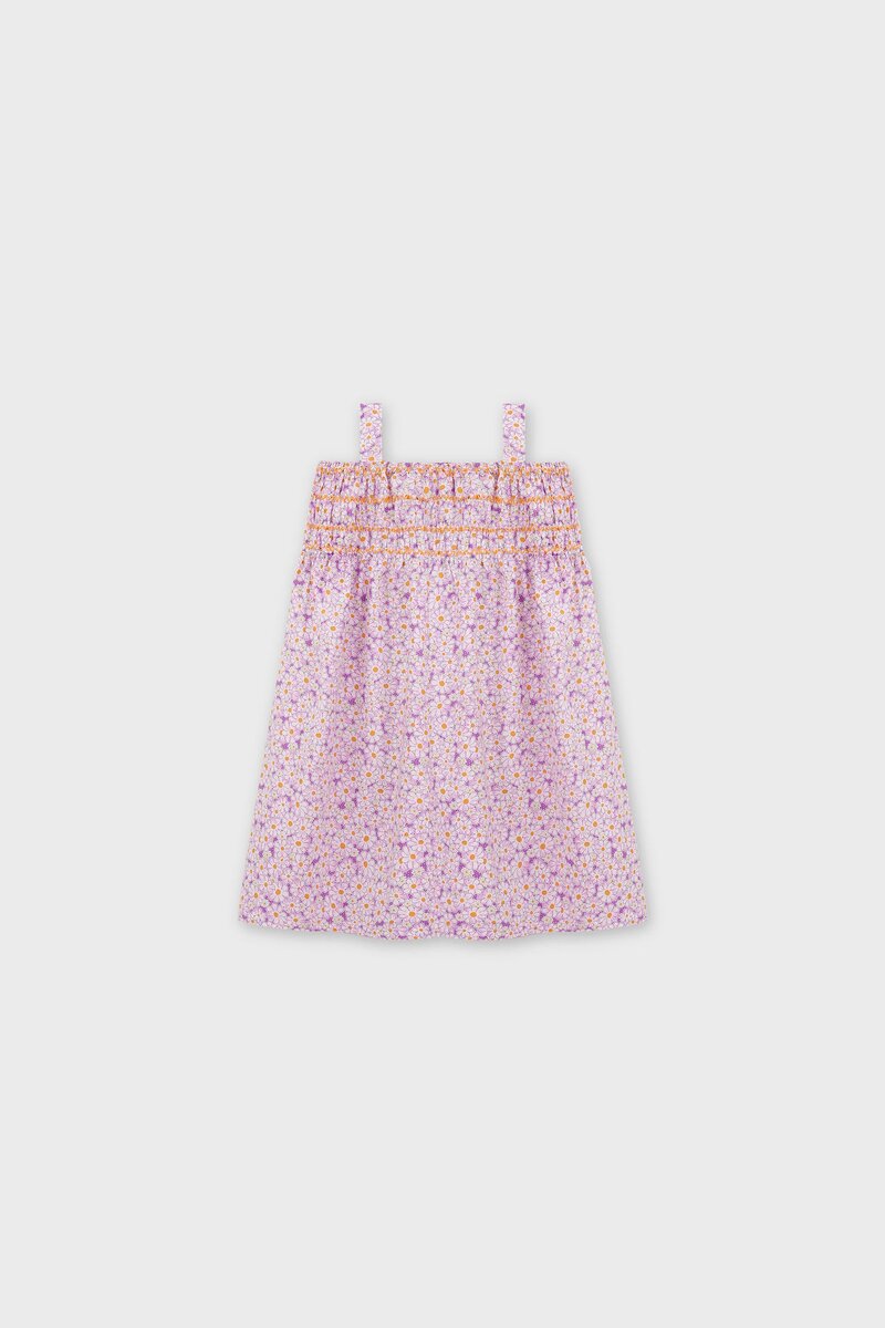 Violet Garden Cotton Smocked Dress