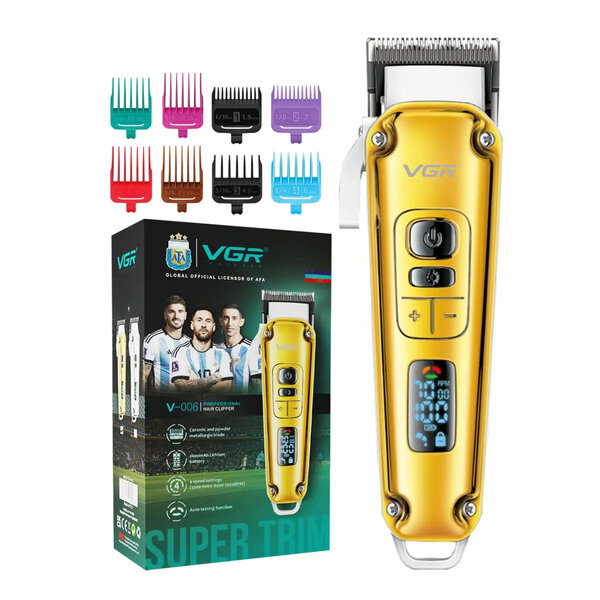 VGR - Professional Hair Clipper, Salon Trimmer With Digital Display