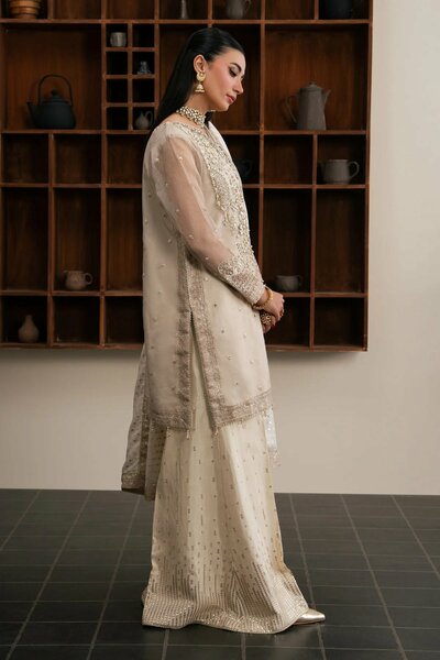 Xenia Formals Unstitched Embroidered Organza 3 Piece Suit D-01 Royale - Festive Collection