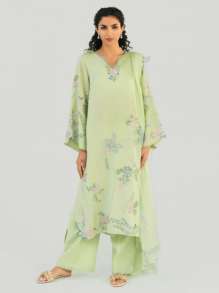 Pistachio Meadow - 2pcs Rawsilk Ensemble