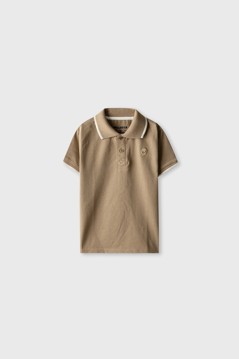 Boys Classic Dark Beige Polo Shirt