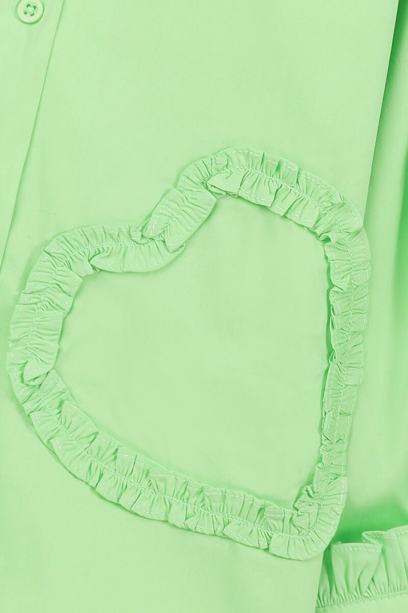 Lime Glow Collar Top