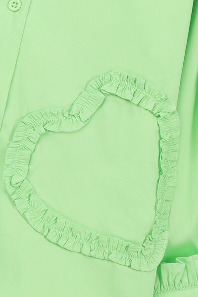 Lime Glow Collar Top