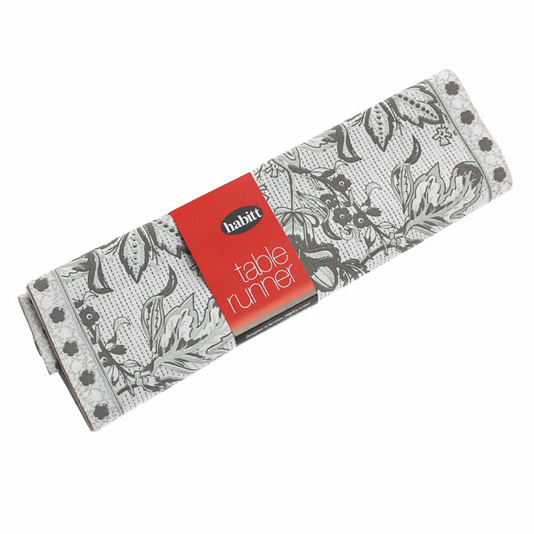 Floral Silver Runner 14x45"
