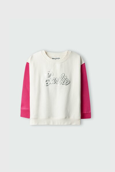 Girls Barbie Oversized Fleece Sweatshirt