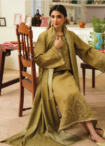 Onara by Humdum Unstitched Embroidered Khaddar 3 Piece Suit HD26UKO D-05 - Winter Collection