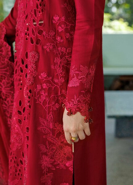 Plush Luxury by Asifa and Nabeel Unstitched Embroidered Pashmina 3 Piece Suit Velvet Aria WLXU-04 - Festive Collection