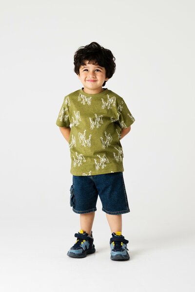 Boys Olive Sketches Tee