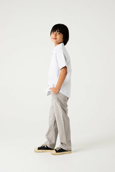 Boys Classic Dot Cotton Shirt