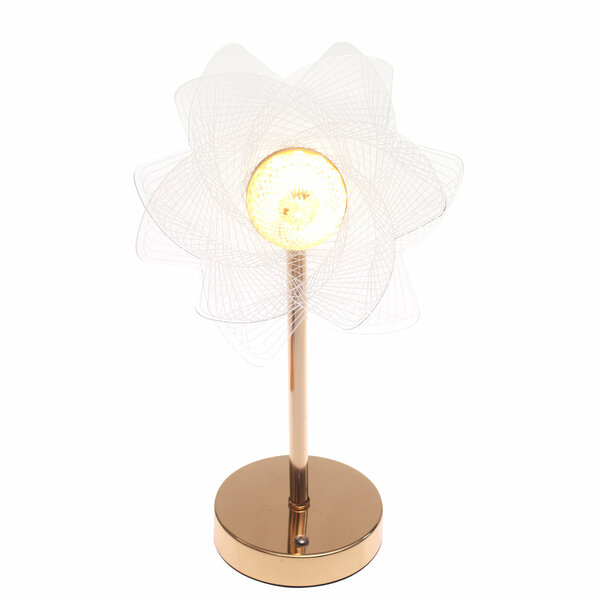 Console Piece Small Gold Decorative Accent Lamp – Modern Luxury Table Décor, 14 Inch Height