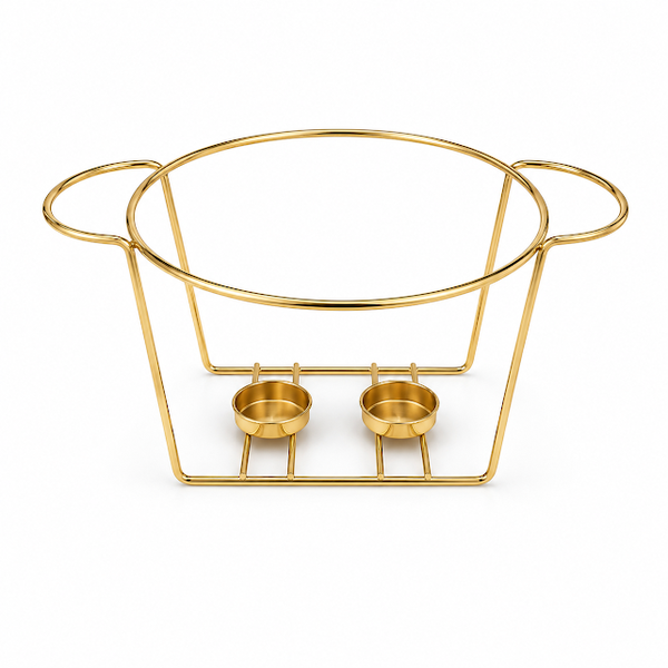 Premium 10.5 Inch Round Casserole – Black & Gold Serving Dish