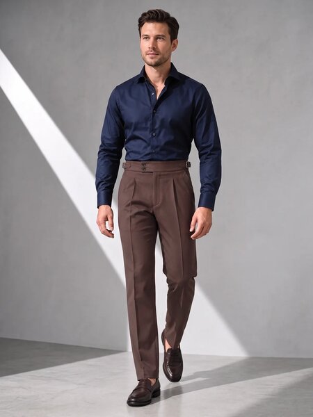 Dark Brown Imported Gurkha Pant  (FDT-479)