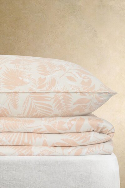 Tan Leaves T-200 Bed Sheet Set