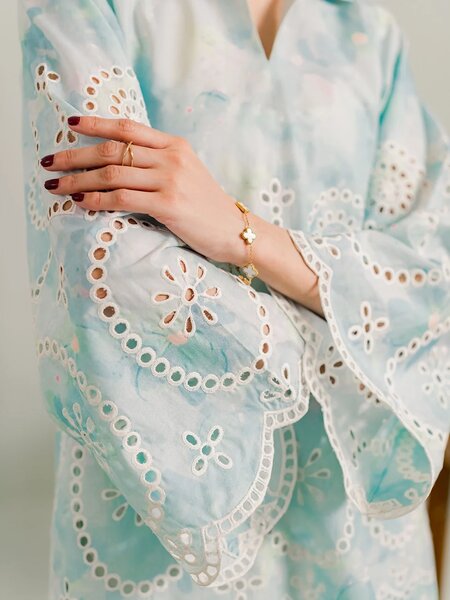 Eyelet - 2Pc Printkari Suit