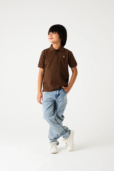 Boys Everyday Brown Pique Polo