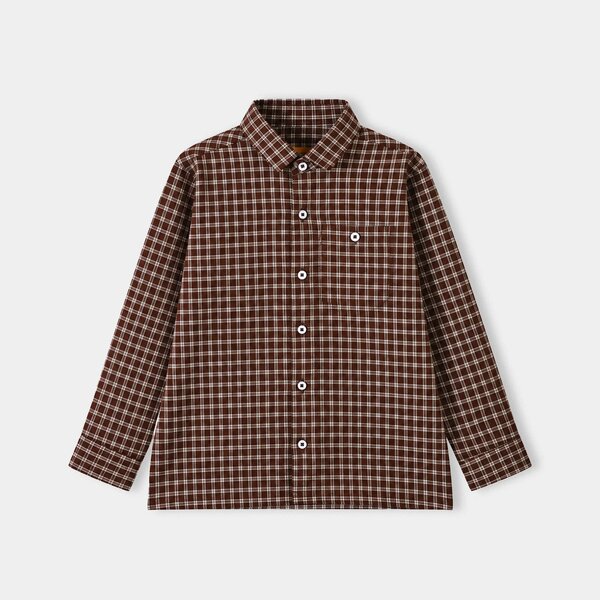 Boys Yarn Dyed shirt (Classic Check Brown)