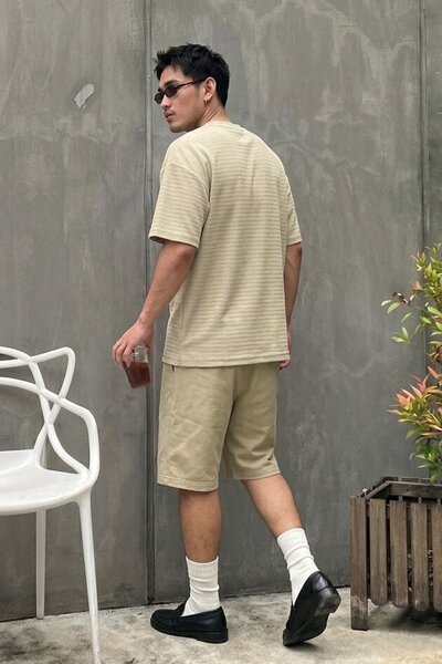 Max 21 Men's Oversized Jacquard Twin Set