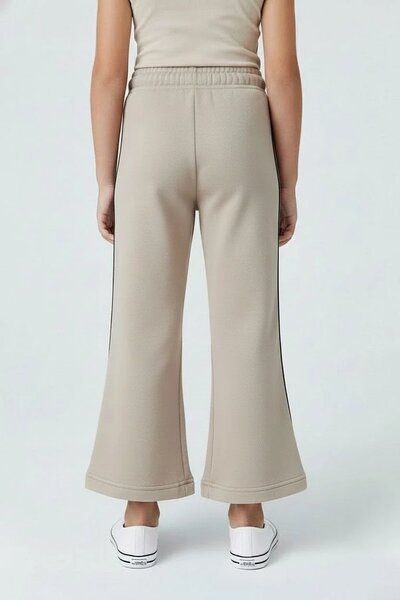 MP Girl's Contrast Piping Flared Fleece Trousers
