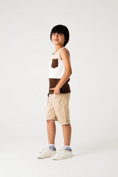 Boys Nude Blocks Tank Tops