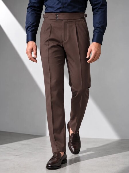 Dark Brown Imported Gurkha Pant  (FDT-479)