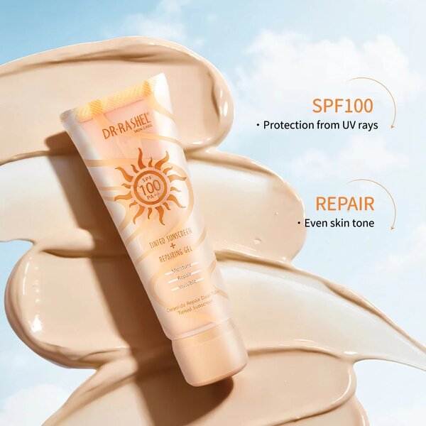 Dr Rashel - Ceramide Repair Dual-Tube Tinted Sunscreen+Repairing Gel 100 PA+