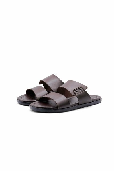 Black Camel Men's Double Strap Premium Slides