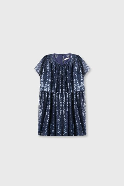 Midnight Sparkle Navy Net Dress