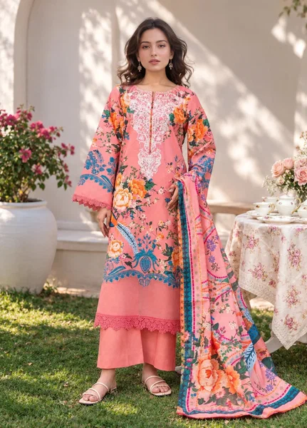 Chandan Nagri Women RTW Embroidered Lawn 3 Piece Suit Maire Grace - Festive Collection