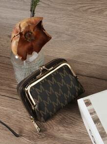 Shein - Coffee Women Vintage Wallets Short Pu Leather Purses