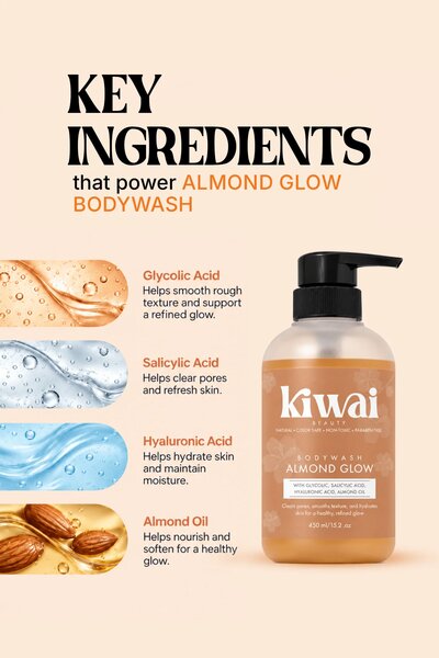 Kiwai Beauty - Almond Glow Bodywash - 450 Ml