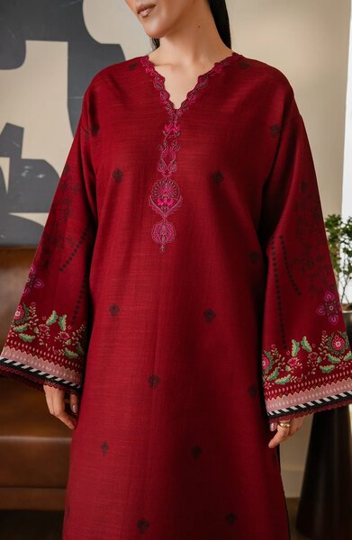 Bellini by Seran Unstitched Printed Khaddar 3 Piece Suit SN26UBW Varelle D-12 - Winter Collection