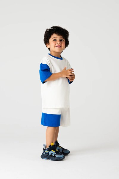 Boys Off White Ace Co ord Set