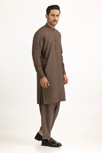 Regular Fit Embroidered Suits