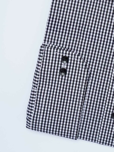 White & Black Checkered, Elite Edition, Cutaway Collar Men’s Formal Shirt (FS-2608)