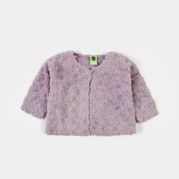 Infant Girls Sherpa Jacket Purple Coat-Purple