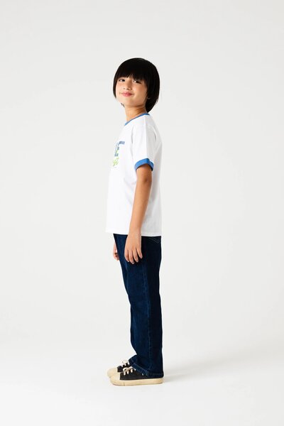 Boys White Ride Fast Tee